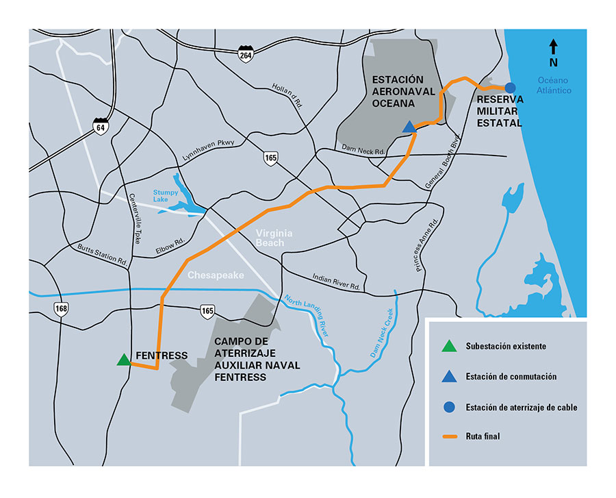 Map of routes