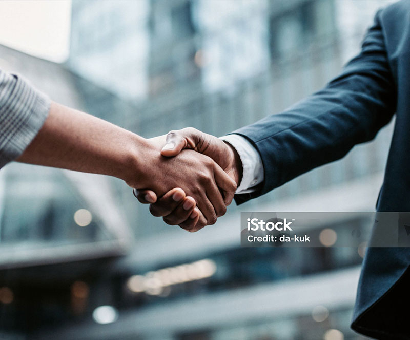 Shaking hands