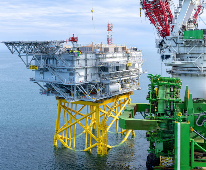 Offshore substation installed